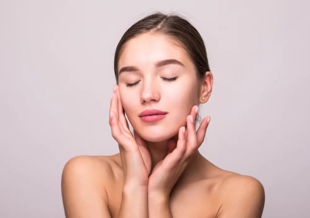 Woman after anti aging treatment